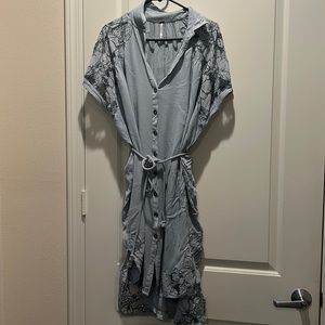 Free People dress with lace detail and rope tie